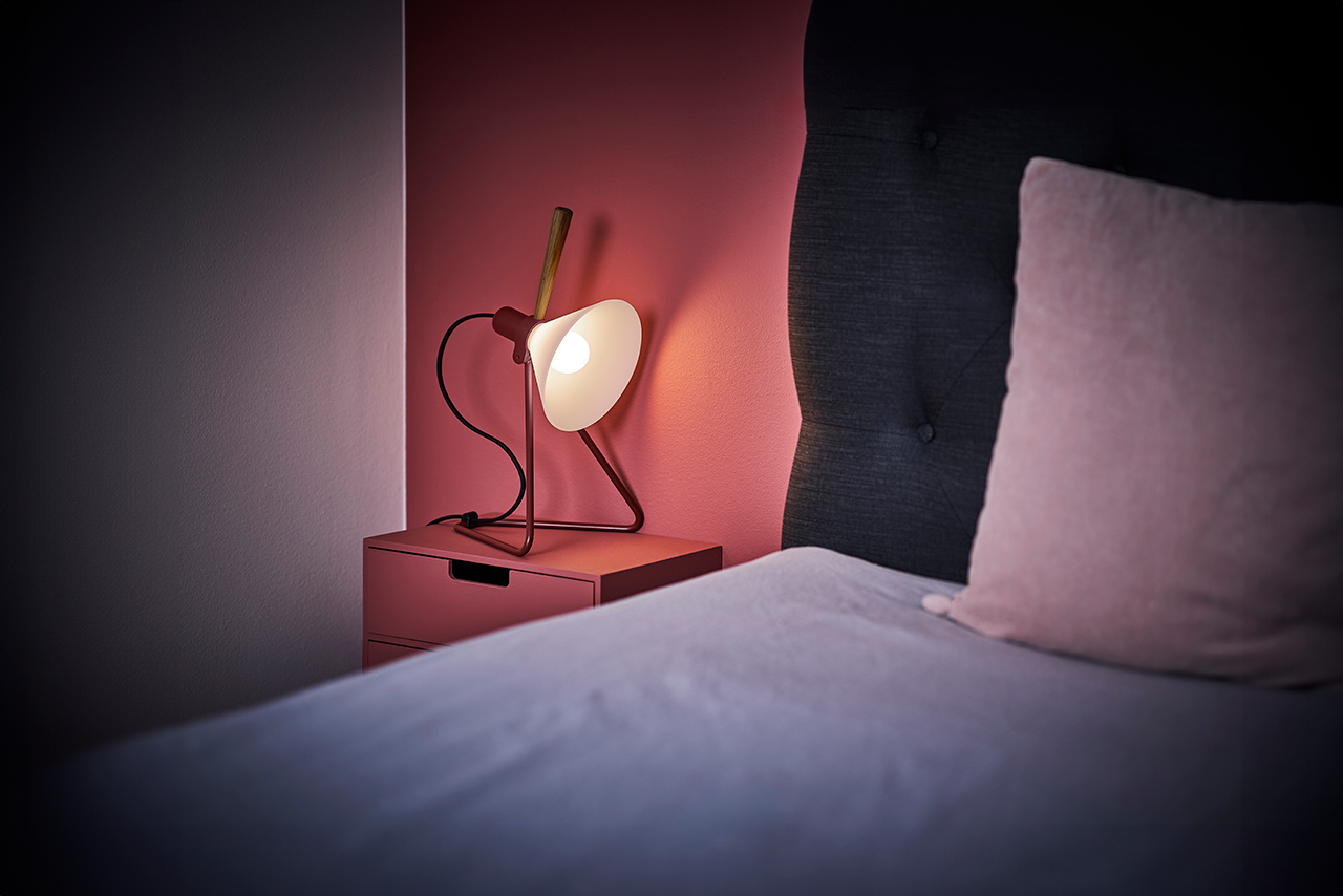 Leklint356 Spot Table Wall Lamp Oxidred Smokedoak Lifestyle5